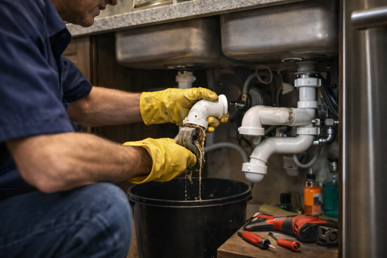 How to Fix a Clogged Kitchen Drain (Updated 2026 Homeowner Guide)