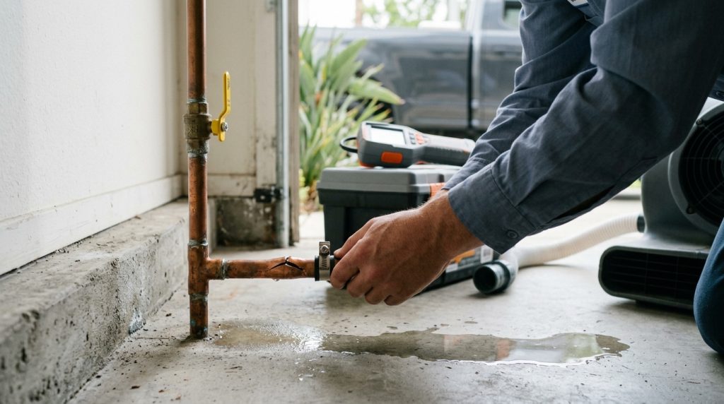 Featured image for What to Do First When a Pipe Bursts in a Burbank Home